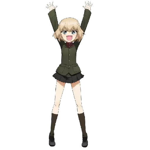 Стикерпак Katyusha ("Girls und Panzer") для Telegram