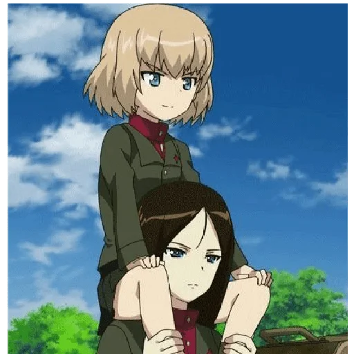 😁 Стикер «Katyusha ("Girls und Panzer")» для Telegram