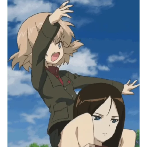 😵‍💫 Стикер «Katyusha ("Girls und Panzer")» для Telegram