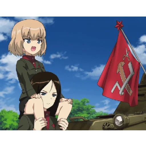 😁 Стикер «Katyusha ("Girls und Panzer")» для Telegram