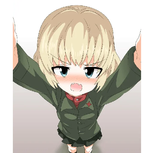 🥺 Стикер «Katyusha ("Girls und Panzer")» для Telegram