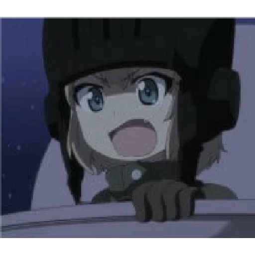 😠 Стикер «Katyusha ("Girls und Panzer")» для Telegram