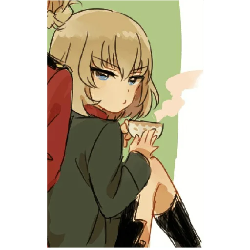 ☕️ Стикер «Katyusha ("Girls und Panzer") part 3» для Telegram