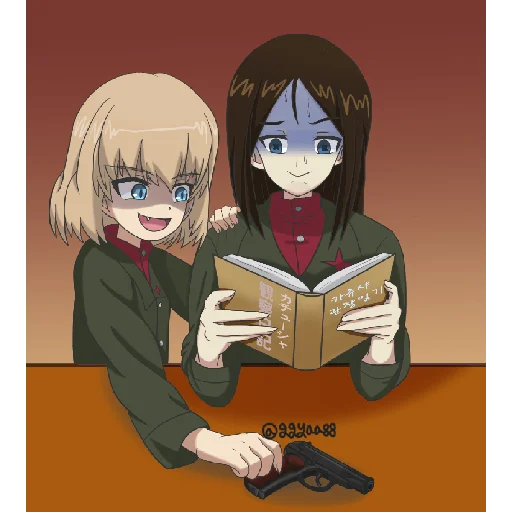 🔫 Стикер «Katyusha ("Girls und Panzer") part 6» для Telegram