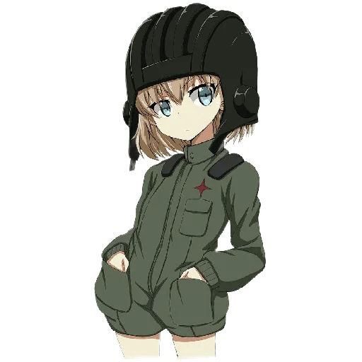 🥺 Стикер «Katyusha ("Girls und Panzer") part 6» для Telegram