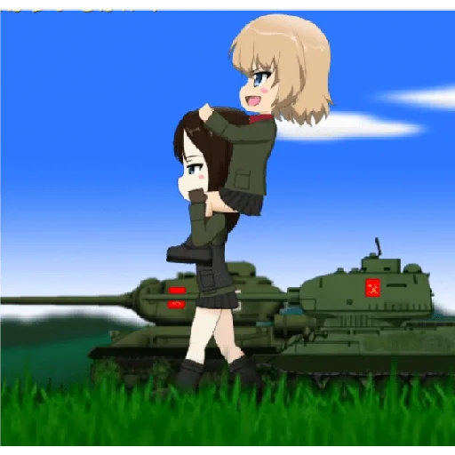 🚶‍♀ Стикер «Katyusha ("Girls und Panzer") part 6» для Telegram