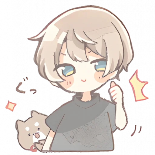 👍 Стикер «୨ . kawai->「 」༊» для Telegram