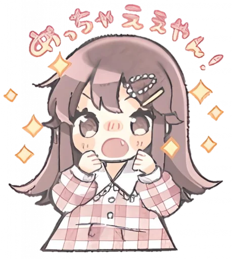😨 Стикер «୨ . kawai->「 」༊» для Telegram