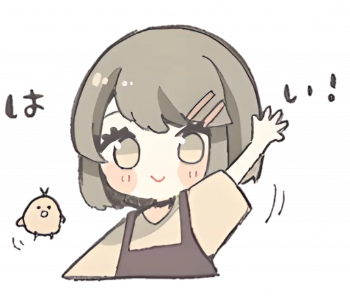 👋 Стикер «୨ . kawai->「 」༊» для Telegram