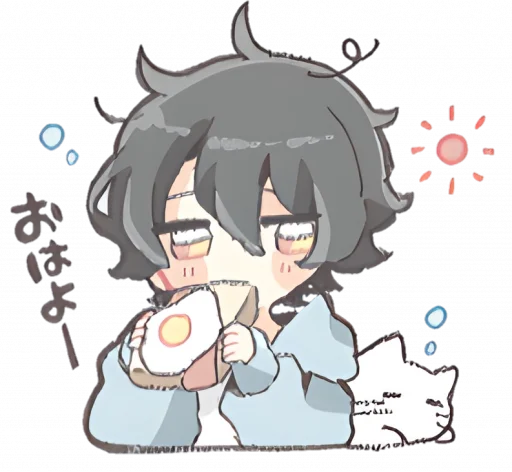 😴 Стикер «୨ . kawai->「 」༊» для Telegram