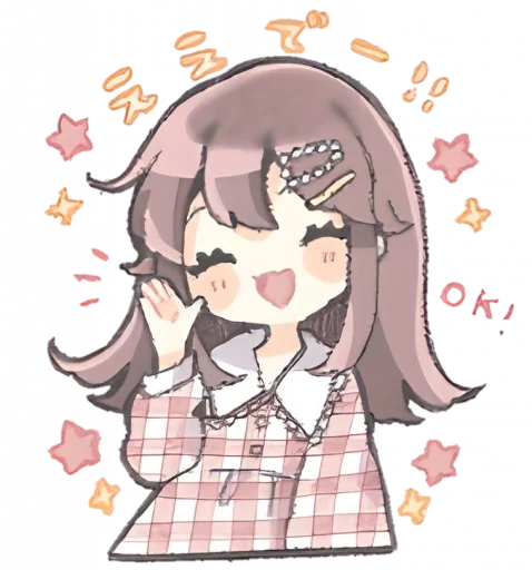 👌 Стикер «୨ . kawai->「 」༊» для Telegram