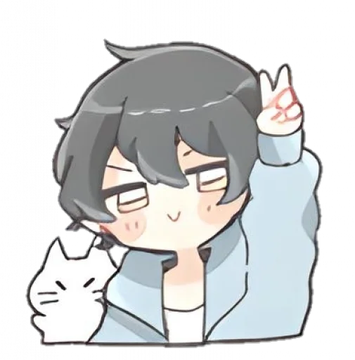 ✌️ Стикер «୨ . kawai->「 」༊» для Telegram