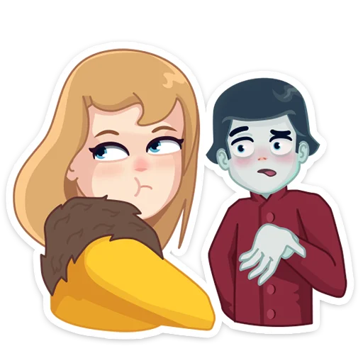 😟 Стикер «KayAndGerda_AFilinkov» для Telegram
