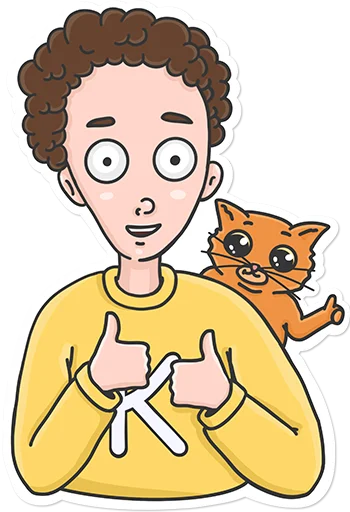 👍 Стикер «K&Kat» для Telegram