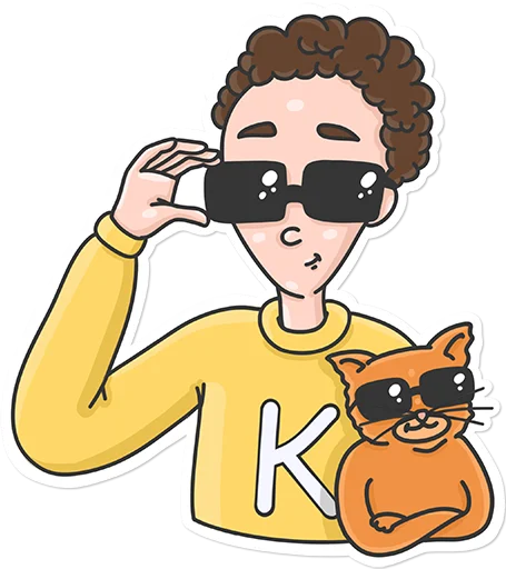🕶 Стикер «K&Kat» для Telegram