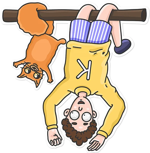 🙃 Стикер «K&Kat» для Telegram