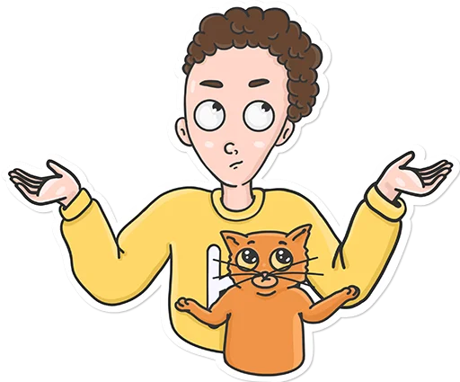 🤷‍♂ Стикер «K&Kat» для Telegram