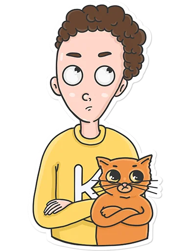 🙅‍♂ Стикер «K&Kat» для Telegram
