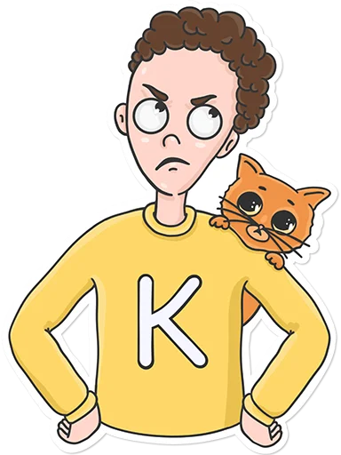 🙄 Стикер «K&Kat» для Telegram