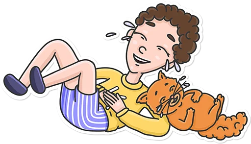 🤣 Стикер «K&Kat» для Telegram