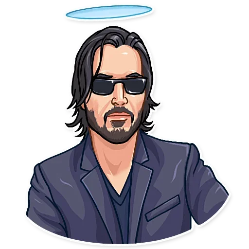 😇 Стикер «Keanu Reeves Art» для Telegram