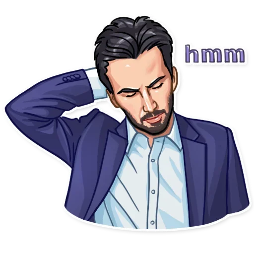 🤔 Стикер «Keanu Reeves Art» для Telegram