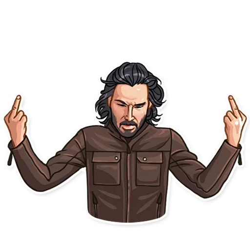 🖕 Стикер «Keanu Reeves Art» для Telegram