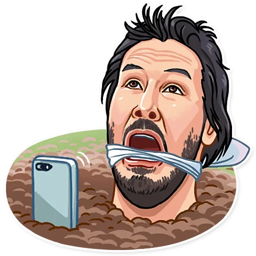 😶 Стикер «Keanu Reeves Art» для Telegram