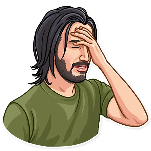 🤦‍♂️ Стикер «Keanu Reeves Art» для Telegram