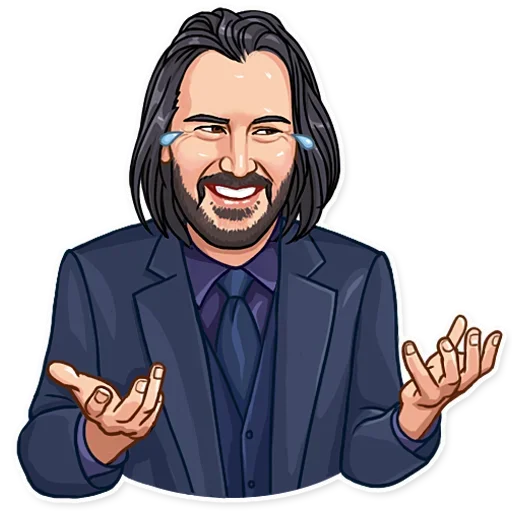 Стикерпак Keanu Reeves Art для Telegram
