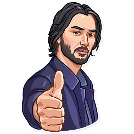👍 Стикер «Keanu Reeves Art» для Telegram