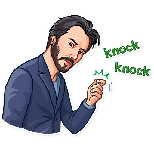 👀 Стикер «Keanu Reeves Art» для Telegram