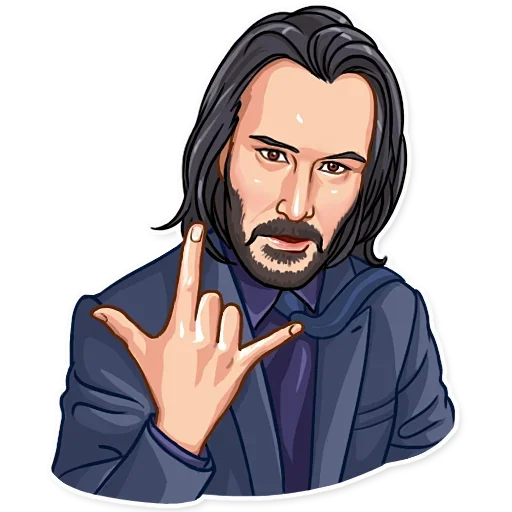😀 Стикер «Keanu Reeves Art» для Telegram