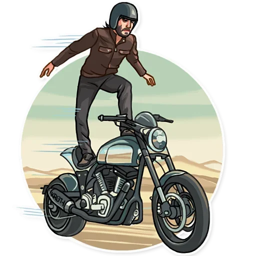 🏍 Стикер «Keanu Reeves Art» для Telegram