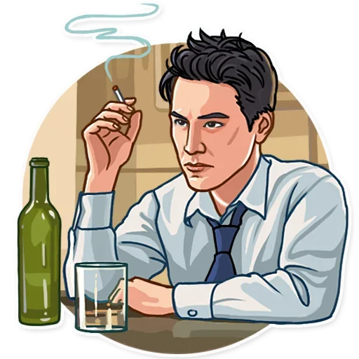 🙁 Стикер «Keanu Reeves Art» для Telegram