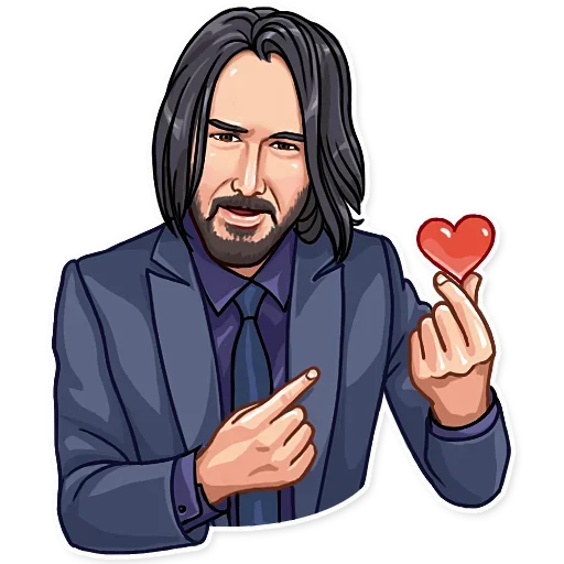 😍 Стикер «Keanu Reeves Art» для Telegram