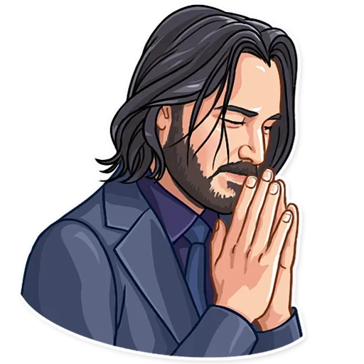 🙏 Стикер «Keanu Reeves Art» для Telegram