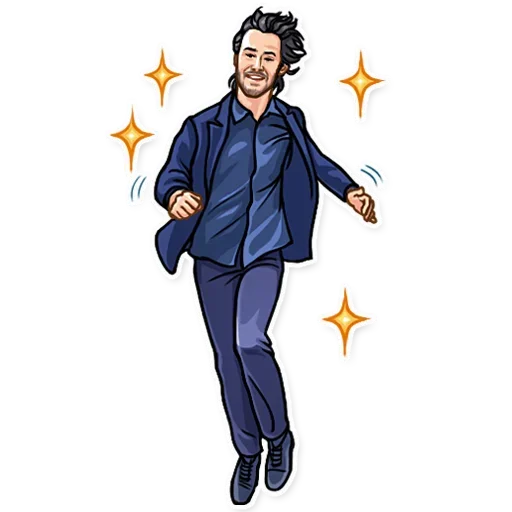 😀 Стикер «Keanu Reeves Art» для Telegram