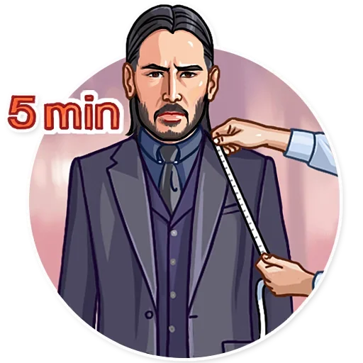 ⏱ Стикер «Keanu Reeves Art» для Telegram