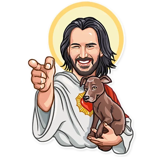 😉 Стикер «Keanu Reeves Art» для Telegram