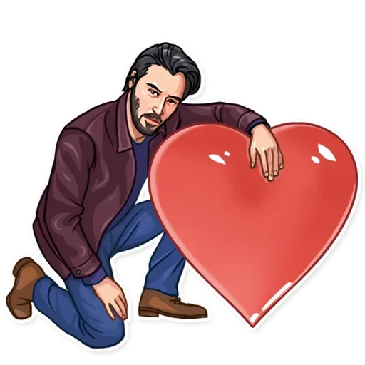 ❤ Стикер «Keanu Reeves Art» для Telegram