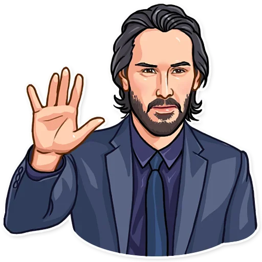 👋 Стикер «Keanu Reeves Art» для Telegram