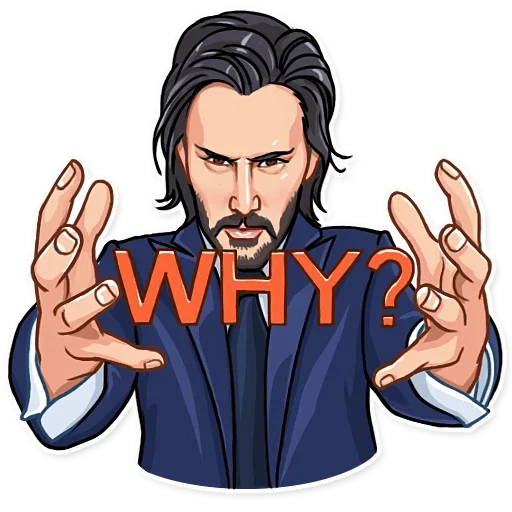 ❓ Стикер «Keanu Reeves Art» для Telegram