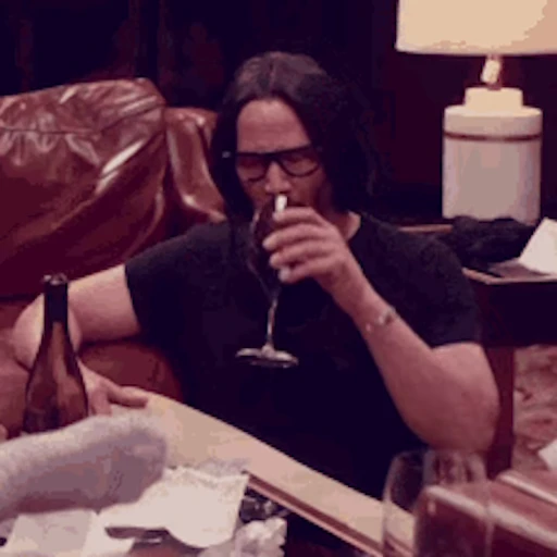 🍷 Стикер «Киану Ривз» для Telegram