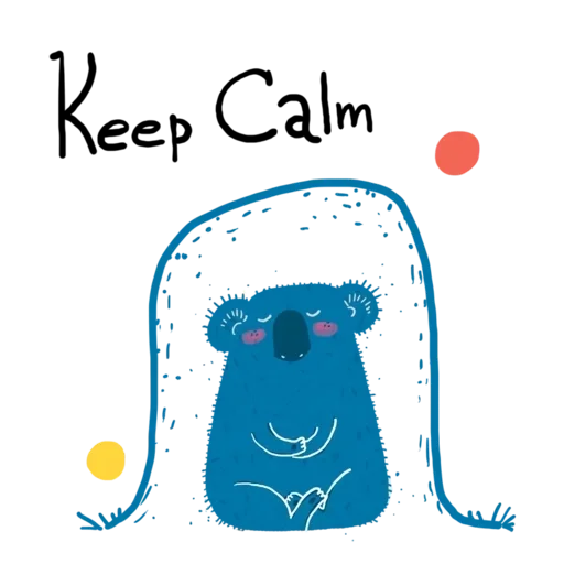 🤩 Стикер «Keep calm like Koala» для Telegram