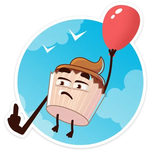 🖕 Стикер «Кексик» для Telegram