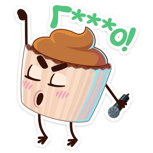 🎤 Стикер «Кексик» для Telegram
