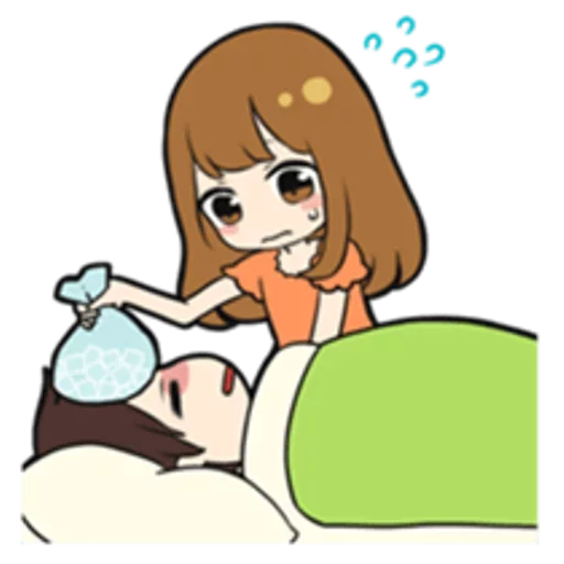 😷 Стикер «Sweet couple» для Telegram