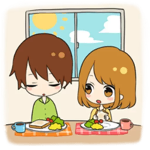🍲 Стикер «Sweet couple» для Telegram