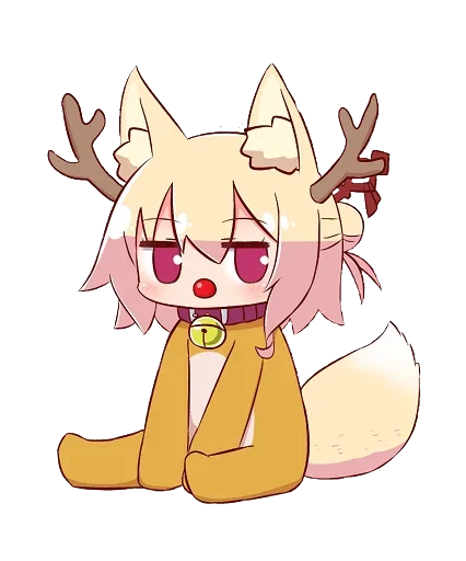 🎄 Стикер «Kemomimi-chan» для Telegram